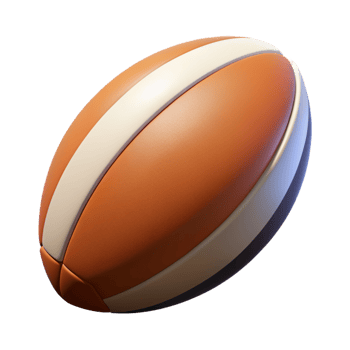 High-Quality Rugby Ball with Textured Surface png