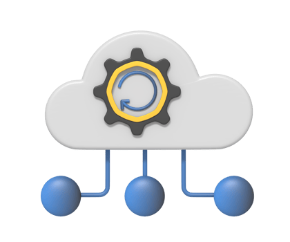 Cloud computing setting gear png