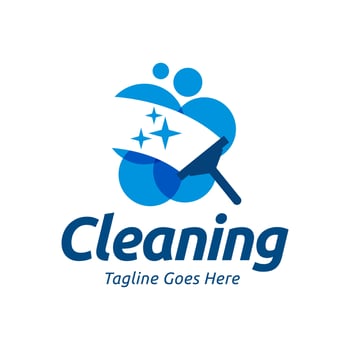 Cleaning logo design template vector