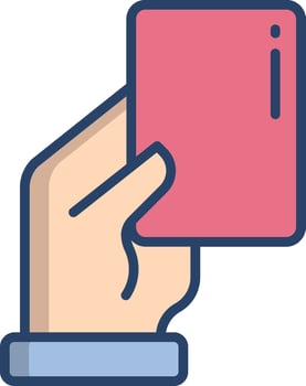 red card illustration design vector