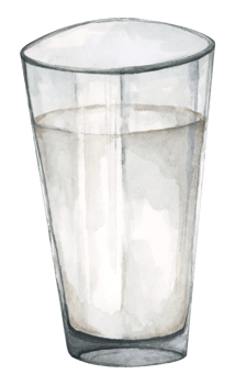 Fresh milk in glass. Watercolor illustration. png