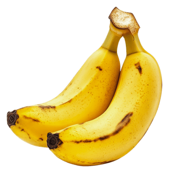 Fresh ripe bananas displaying vibrant yellow color png