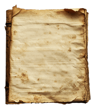 Old weathered manuscript page with visible wear png