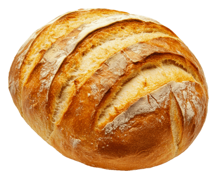 Freshly baked sourdough bread from a local bakery png