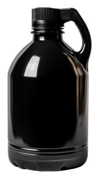 Black plastic jug with handle for liquids png