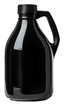 Black jug container with handle for liquid storage png