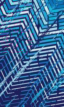 Abstract geometric blue stripes pattern textured wallpaper vector