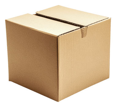 Cardboard box on white background png