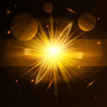 Glow light effect. Star burst with sparkles. Sun. vector