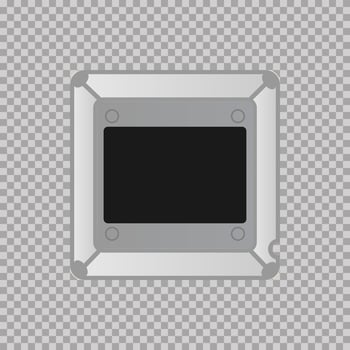 Metal frame icon. Flat illustration of metal frame icon for web design vector