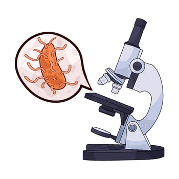 illustration of Laboratory Modern Microscope vector
