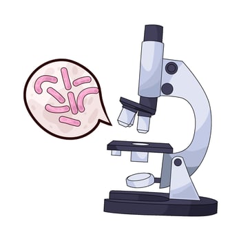 Cells in the Microscope illustration vector