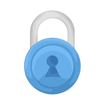 illustration of Padlock Locked Tightly vector