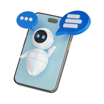 ai chat bot 3d icon, artificial intelligence 3d set, transparent background png
