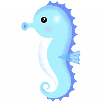 blue sea horse png