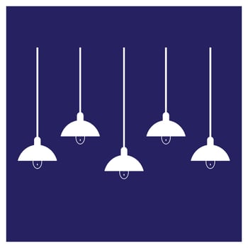Ceiling Lamp logo design vector