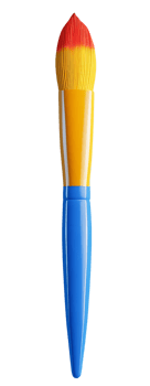 Clean 3D Paintbrush Symbol for Art and Drawing png