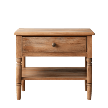 Charming Rustic Wooden Table with Drawer Perfect Addition to Any Cozy Living Space or Cottage Setting png