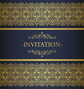 luxury invitation background style ornamental pattern vector