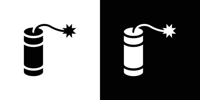 dynamite icon Flat fill set collection vector