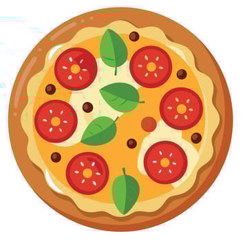 Delicious homemade pizza prepared with freshly sourced ingredients vector