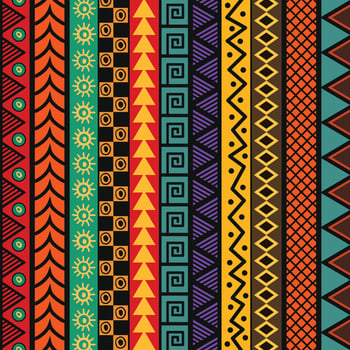 colorful traditional ethnic tribal pattern texture design background vector