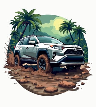 a truck that has the word toyota on it vector