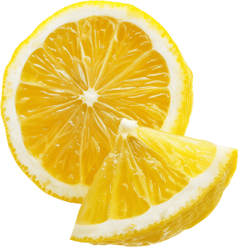 Fresh lemon slice, cut out transparent png