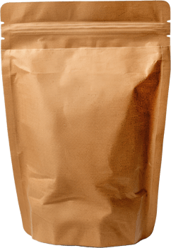 Brown kraft paper pouch packaging, cut out transparent png