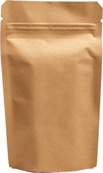 Brown kraft paper pouch packaging, cut out transparent png
