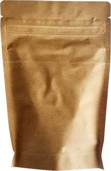 Brown kraft paper pouch packaging, cut out transparent png
