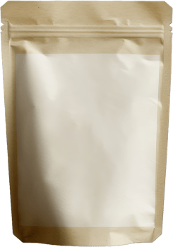 White matte stand-up pouch packaging, cut out transparent png