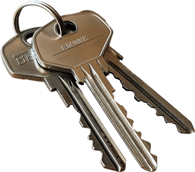 Set of keys, cut out transparent png
