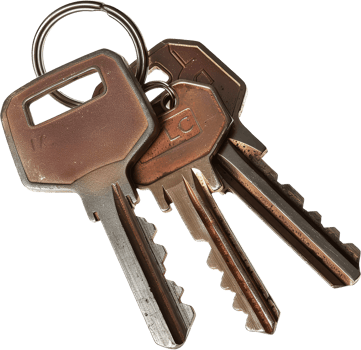 Set of keys, cut out transparent png