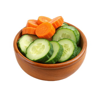 sliced cucumber and carrot png