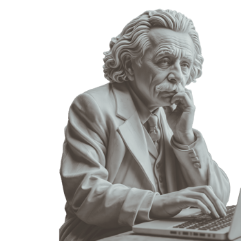 Contemporary Art Collage. Concept marble statue with laptop computer png