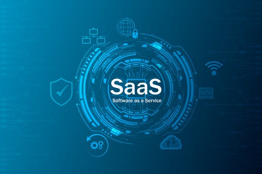 Software as a Service SaaS. Software concept. Business, modern technology vector