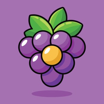 Juicy Purple Grapes vector
