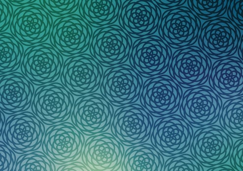 Blue pattern green line presentation flower background vector