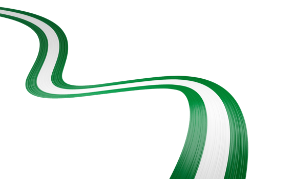3d Flag Of Nigeria 3d Shiny Waving Nigeria Ribbon Flag 3d Illustration png