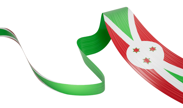 3d Flag Of Burundi 3d Wavy Shiny Burundi Ribbon 3d illustration png