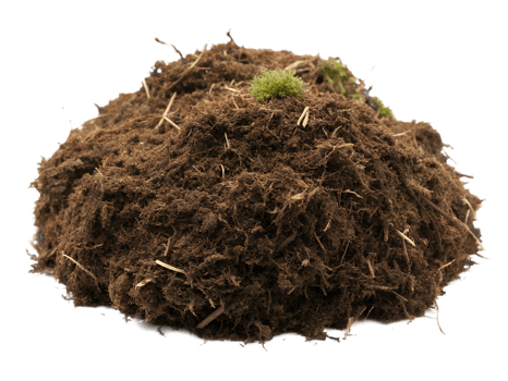 PNG mound of dark composted soil transparent