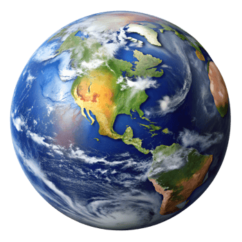 PNG globe with North America view transparent background