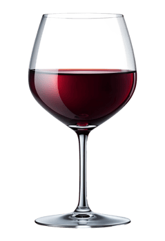 PNG elegant red wine glass isolated on transparent