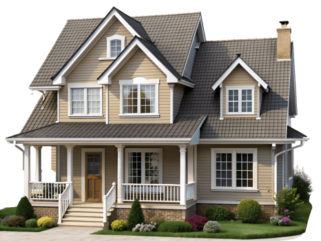 PNG modern suburban house exterior transparent