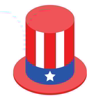 Uncle sam hat representing patriotism and american spirit vector