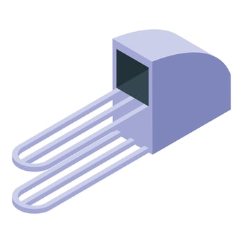 Underfloor heating system distributing heat in a modern house vector