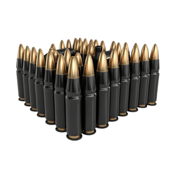 Organized Collection of Identical Rifle on Transparent background png