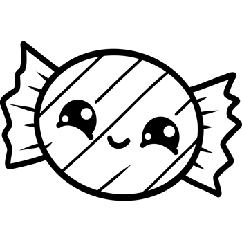Cute candy character drawing png