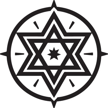 Star of David Jewish Religion Symbol Israel Sign vector